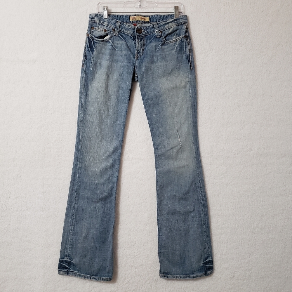 🚫SOLD🚫BKE sabrina boot cut western style thick stitched jeans women's size
